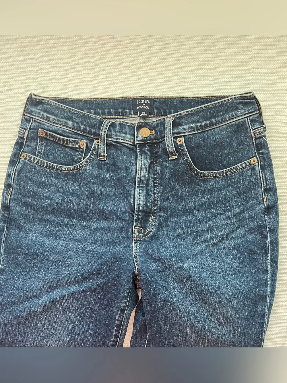 J.Crew Factory Womens Bootcut Jeans 28 Dark Wash All-Day Stretch Denim BT087